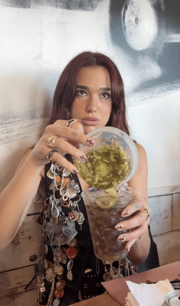 Dua Lipa went viral earlier this month for combining pickles and Diet Coke